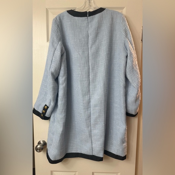 Pomander Place Light Blue Coco Tweed Bow Dress NWT XXL - Picture 8 of 8